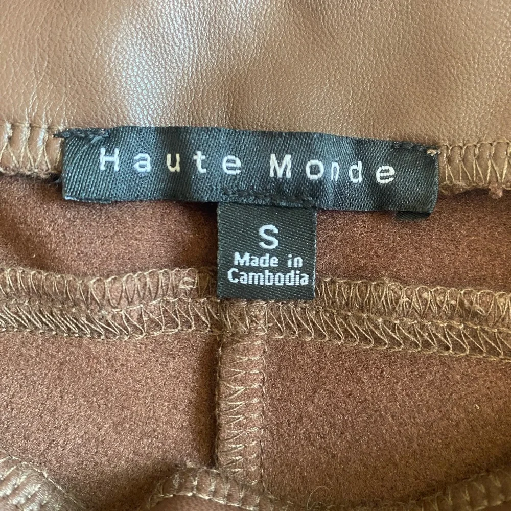 Haute Monde Chocolate Skinny Leather Pants‎